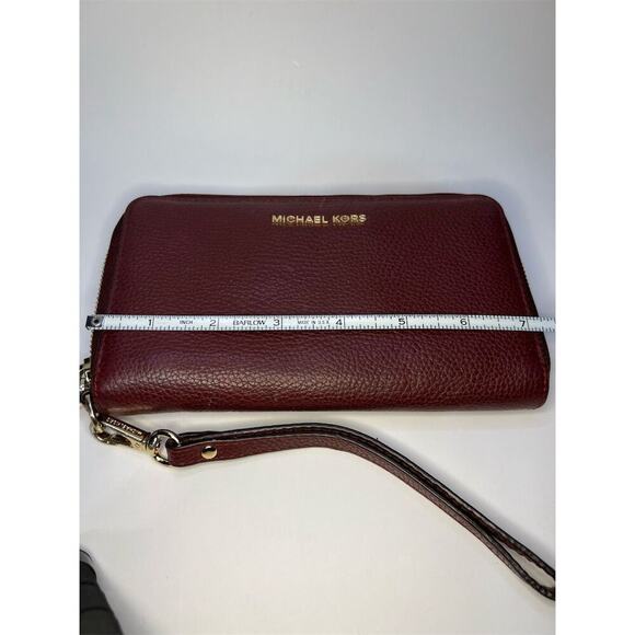 Michael Kors Brown Leather Wristlet Jet Set Travel Wallet and Credit Card Holder - Picture 4 of 12